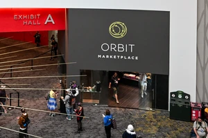 The storefront of an indoor marketplace.