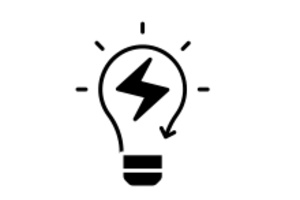 Graphic illustration of an energy efficient lightbulb.