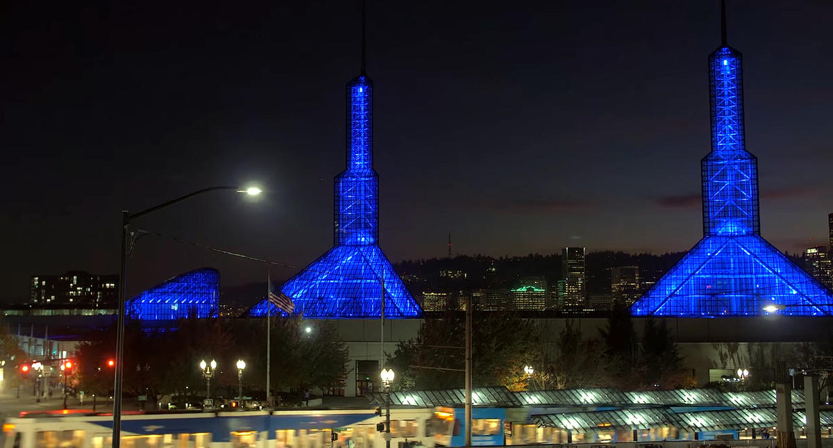OCC's Spire and Crescent Lights in blue