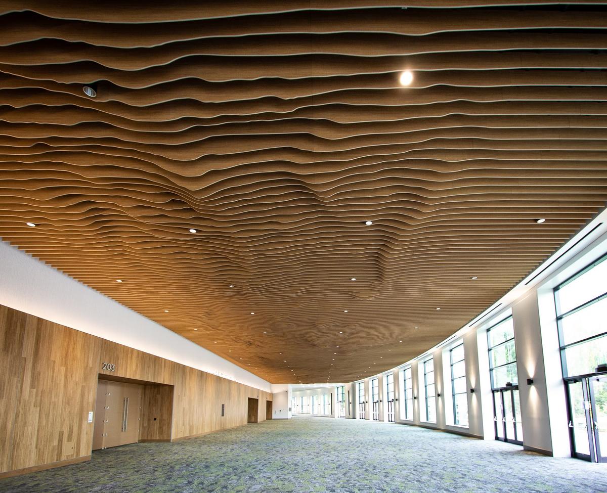 The Topographic Relief Ceiling in the Oregon Ballroom Lobby