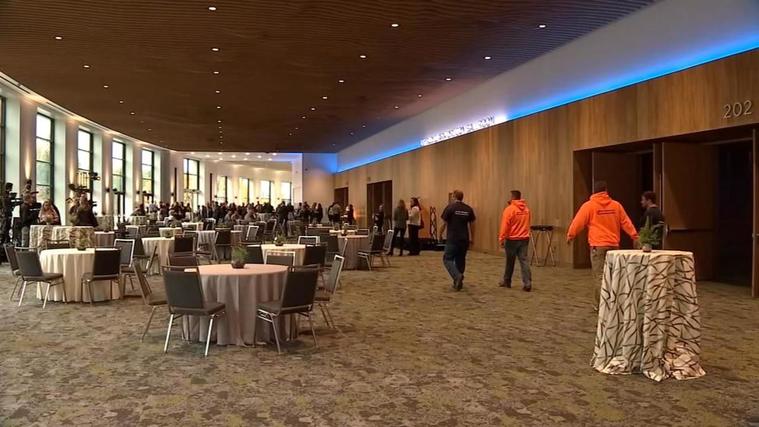 Oregon Convention Center Unveiling Celebration Photo Courtesy KPTV Fox 12