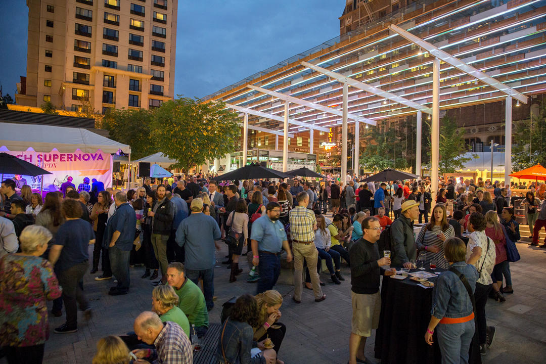 photo of people at a Portland brew festival