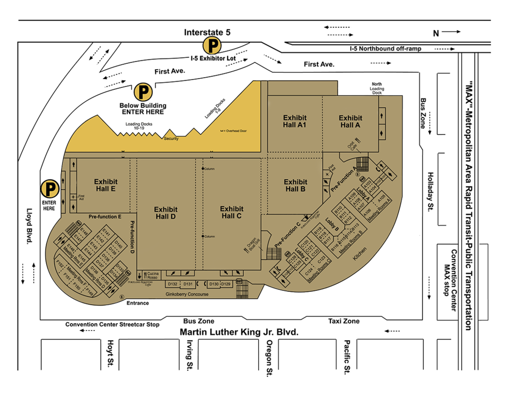 map of exterior loading dock area