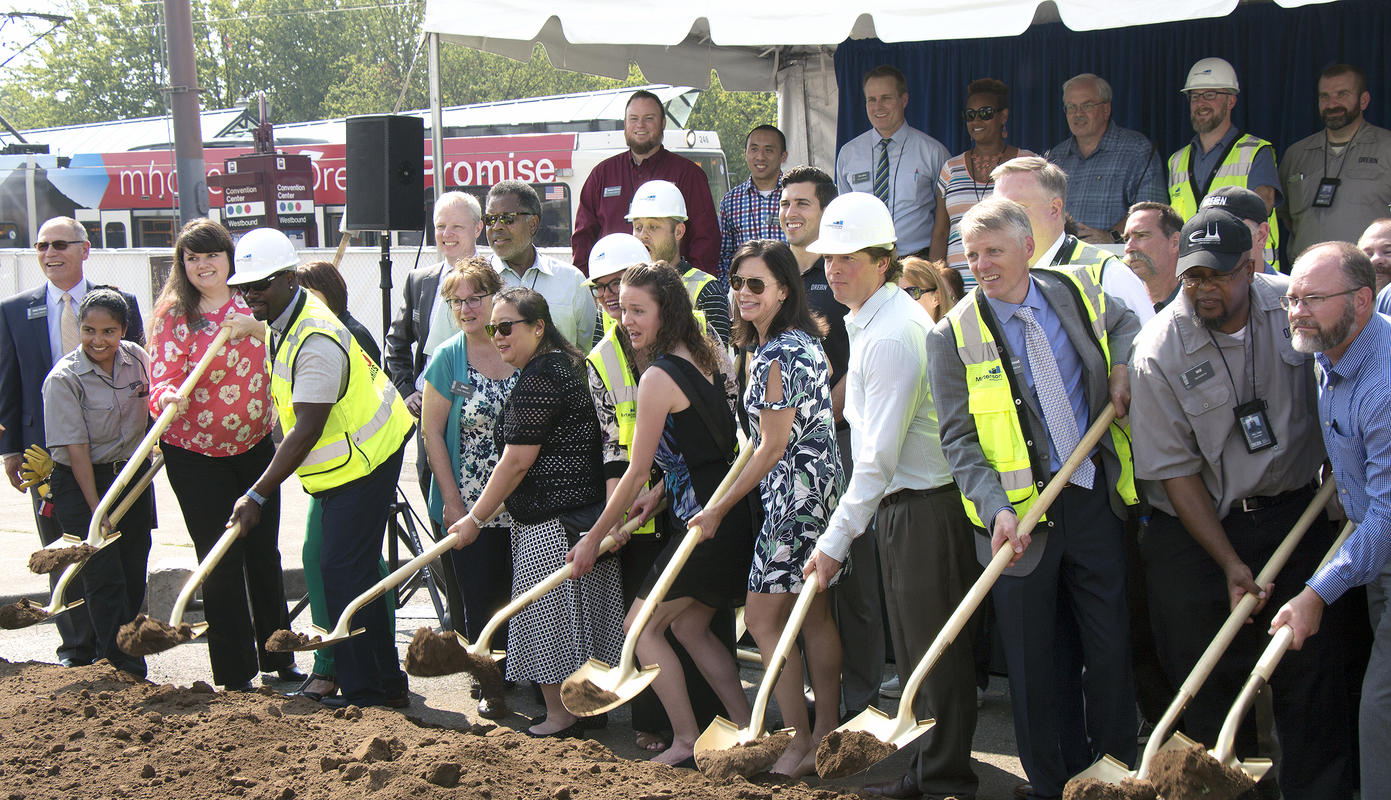 photo of OCC staff at convention center hotel groundbreaking 