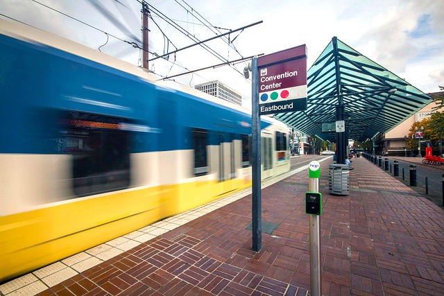 photo of the TrMet MAX station at the OCC