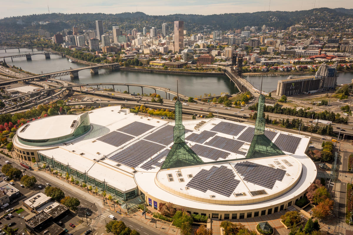 aerial view photo of OCC solar panel array