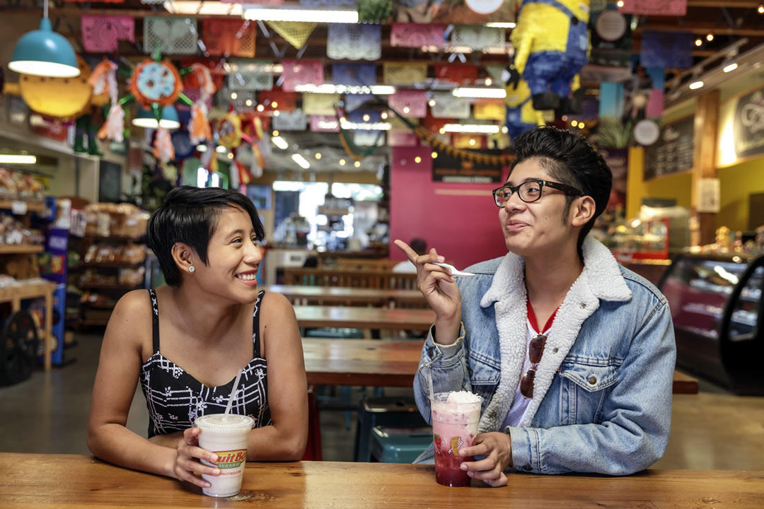 photo of Portland people eating at restaurant