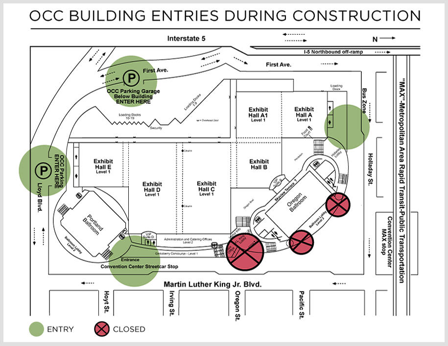 map of open OCC entries during construction