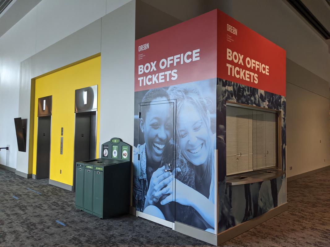 Ticketing Booth at the Oregon Convention Center