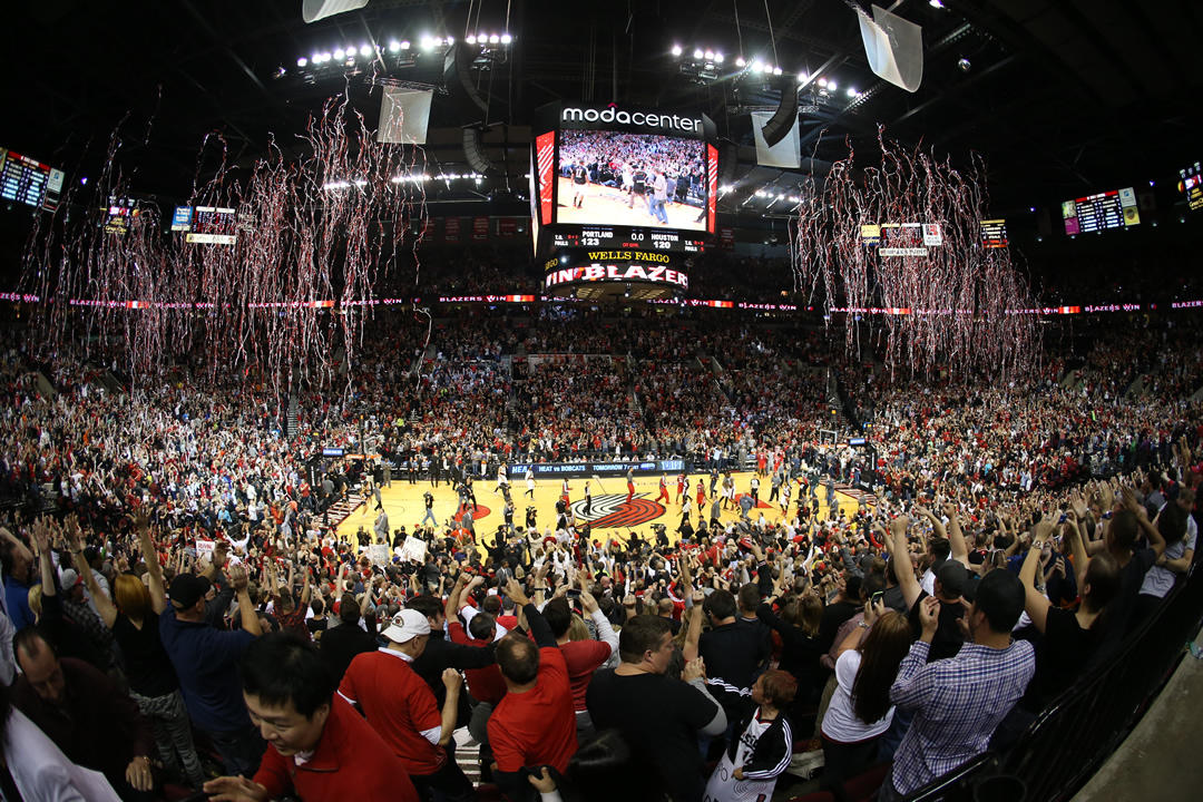 photo of a Portland Trail Blazers game at Moda Center