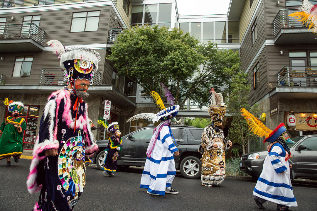 photo of a parade in Portland