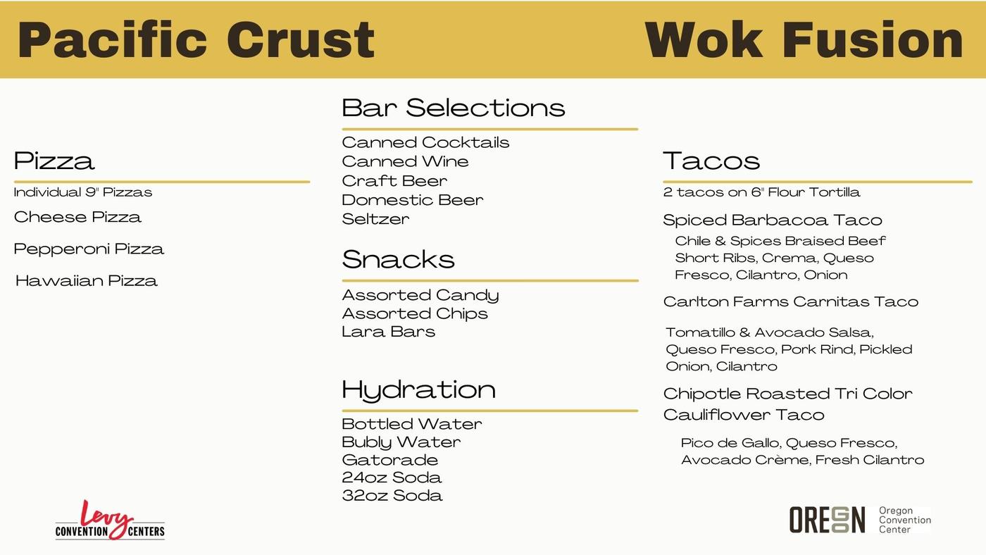 Pacific Crust & Wok Menu