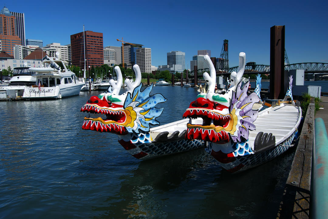 photo of Portland Dragon Boats on the Willamette River