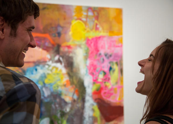 photo of people at a Portland art gallery