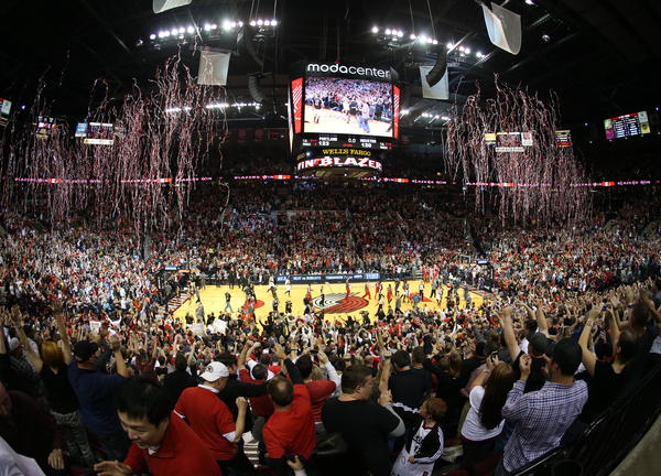 photo of a Blazers game at the Moda Center